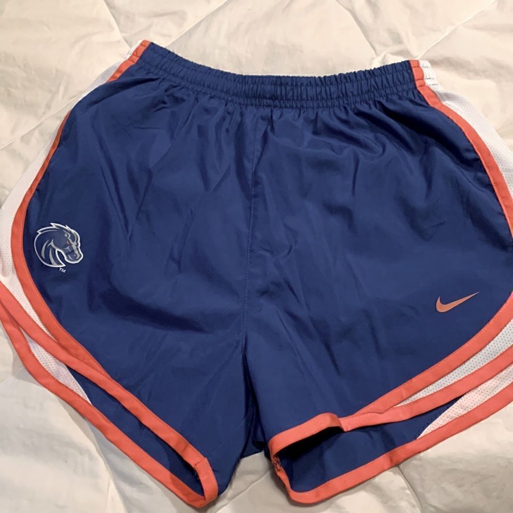 Nike Dri Fit running shorts with Denver Bronco emblem, size small
